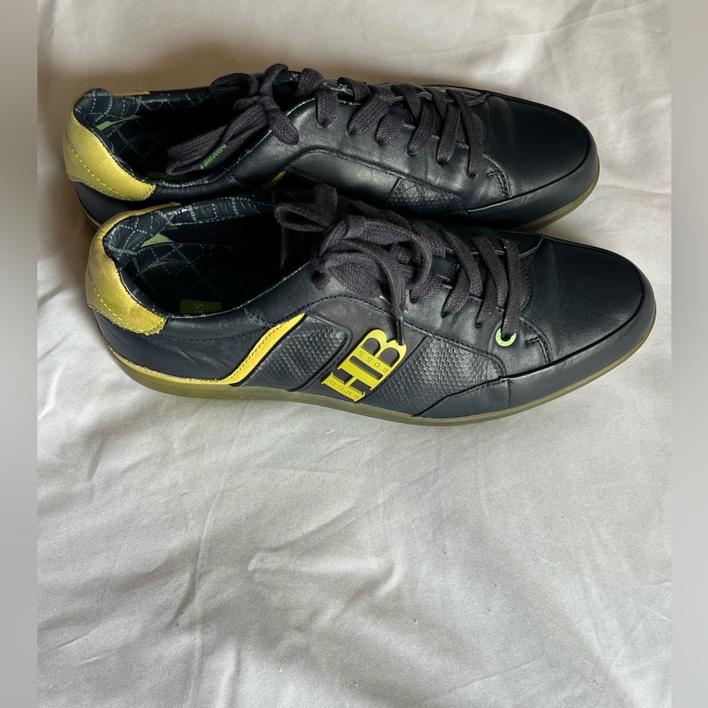 HUGO BOSS Black Leather Men's Shoes